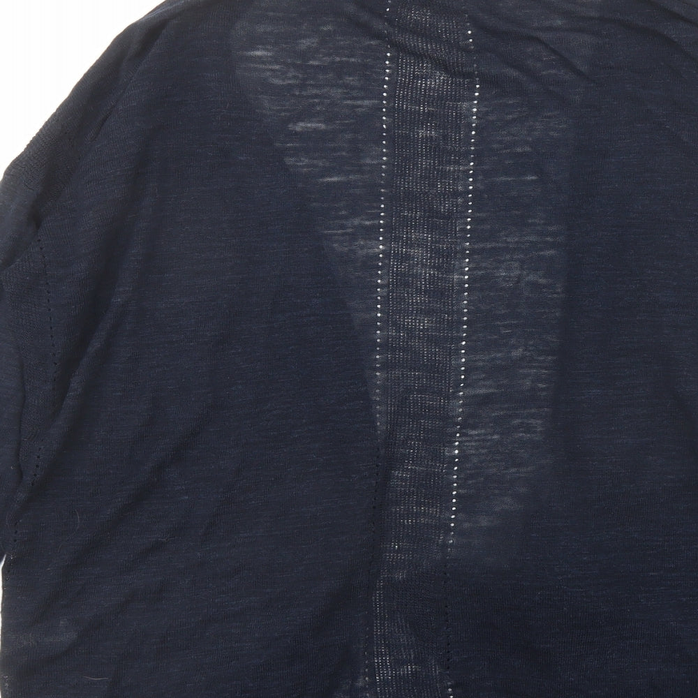 NEXT Womens Blue V-Neck Acrylic Cardigan Jumper Size 12