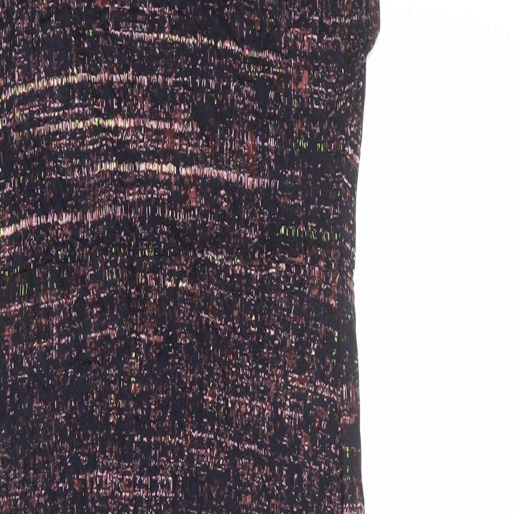 H&M Womens Multicoloured Viscose Pencil Dress Size M Boat Neck Pullover