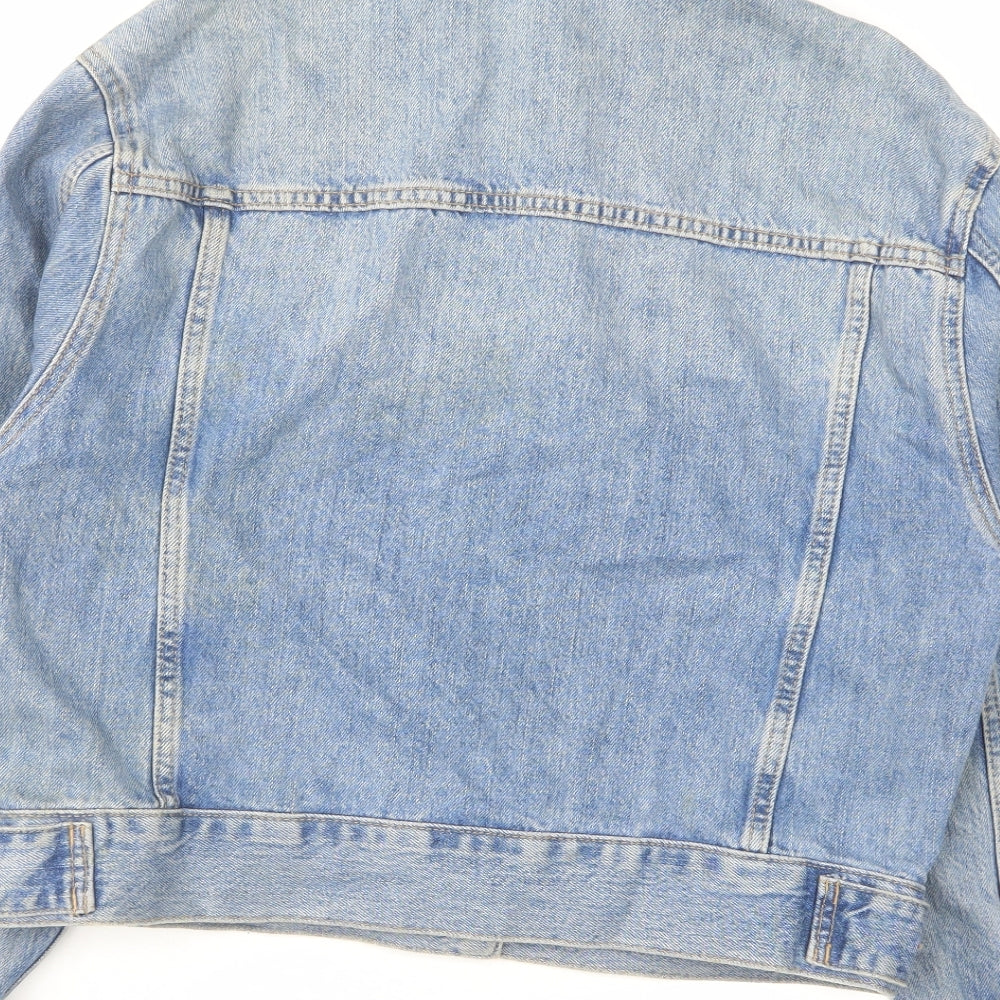 Topshop Womens Blue Jacket Size 8 Button