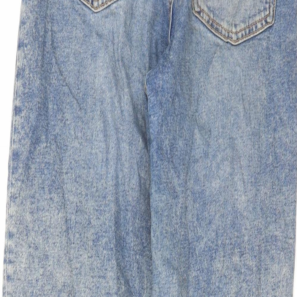 H&M Womens Blue Cotton Skinny Jeans Size 10 L29 in Regular Zip