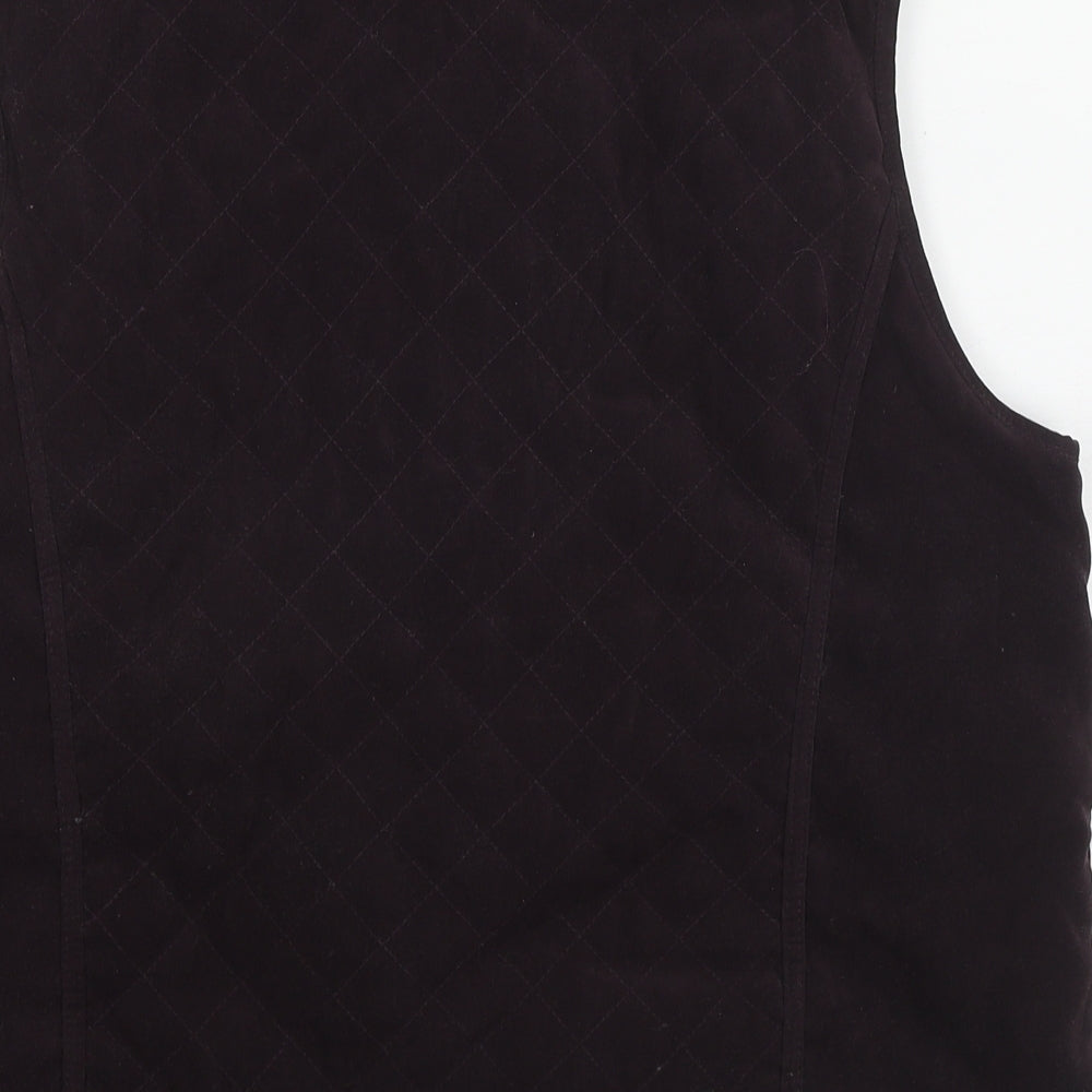 EWM Womens Purple Gilet Jacket Size M Button