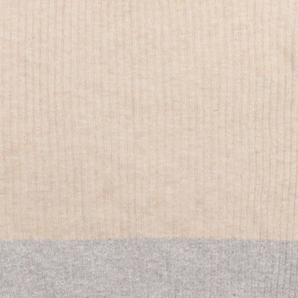 Marks & Spencer Womens Beige Mock Neck Acrylic Pullover Jumper Size S