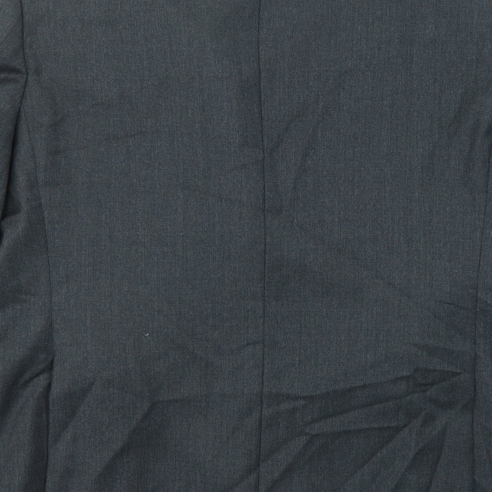 Greenwoods Mens Black Wool Jacket Suit Jacket Size 42 Regular