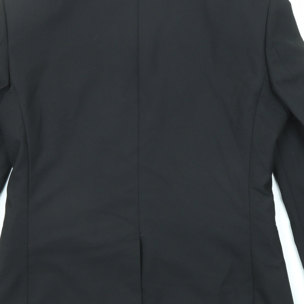 Marks & Spencer Mens Black Polyester Jacket Suit Jacket Size 36 Regular