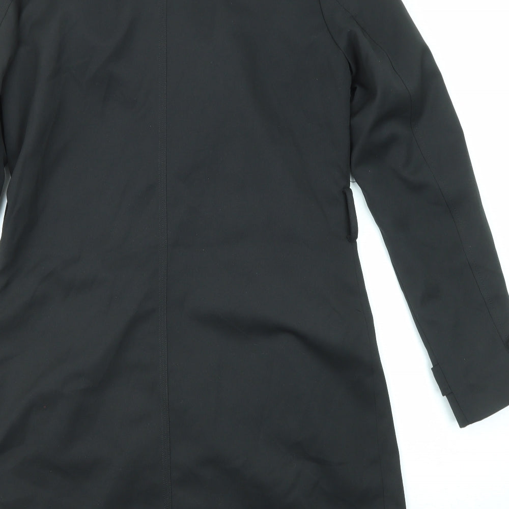 VILA Womens Black Pea Coat Coat Size XS Button