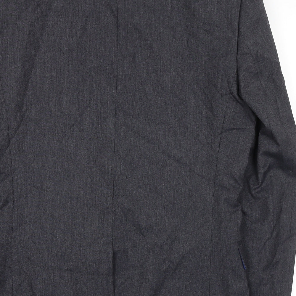 Marks & Spencer Mens Grey Polyester Jacket Suit Jacket Size 38 Regular