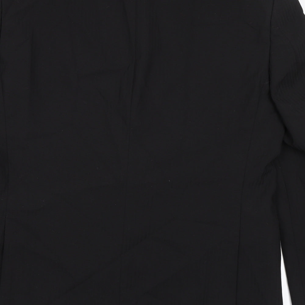 Tom English Mens Black Wool Jacket Suit Jacket Size 40 Regular