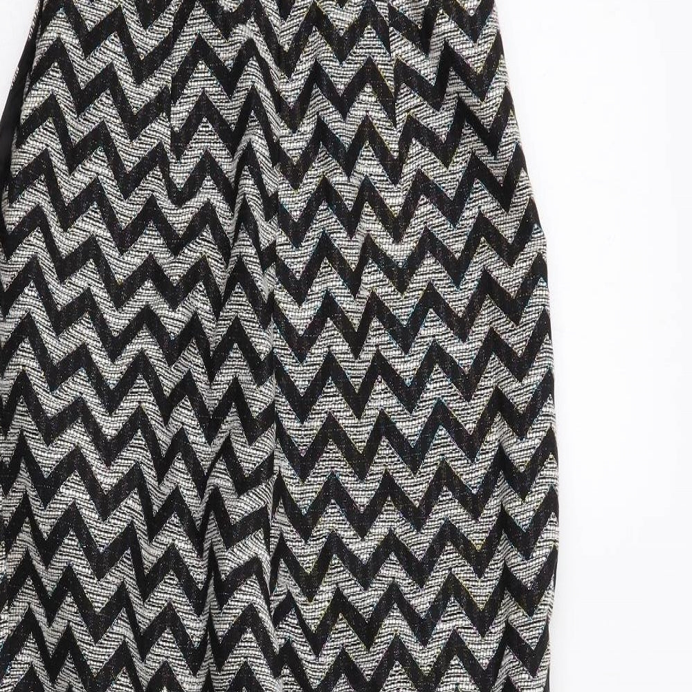 ASOS Womens Multicoloured Herringbone Polyester Jumpsuit One-Piece Size 10 L29 in Zip