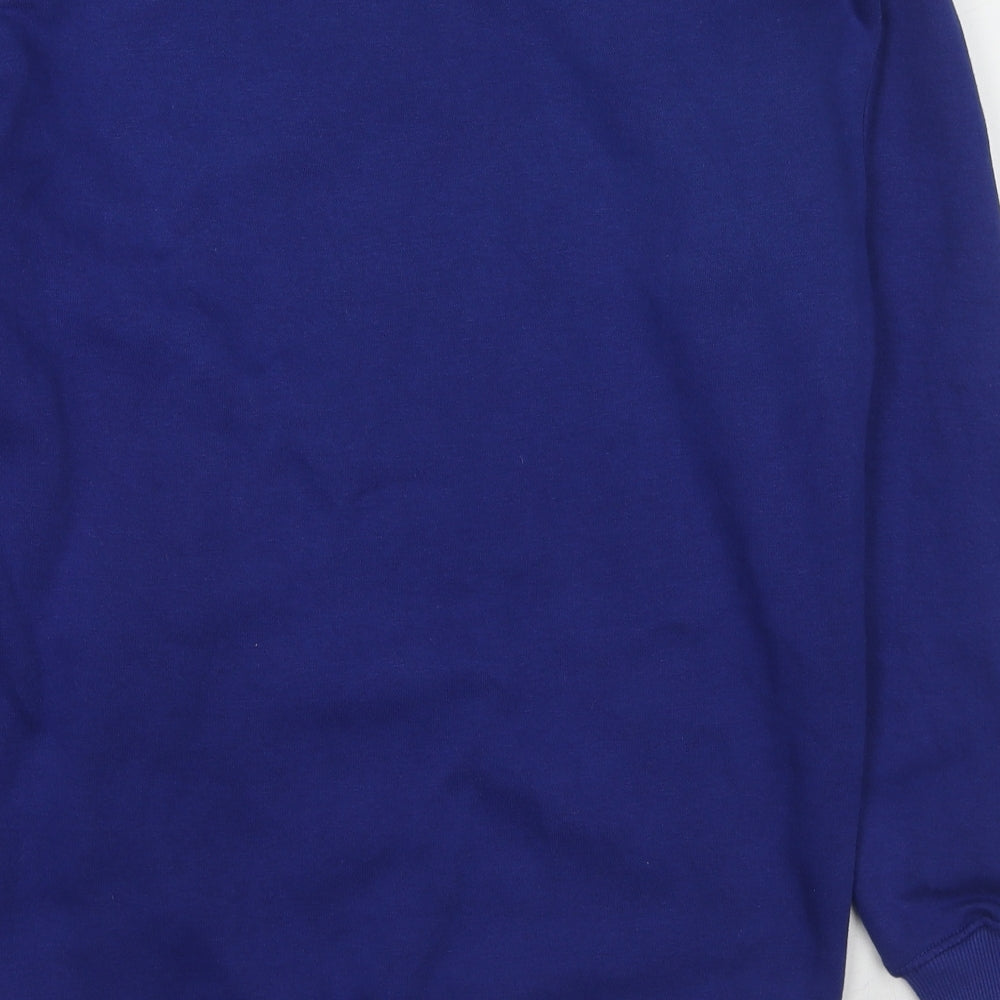 PRETTYLITTLETHING Womens Blue Cotton Pullover Sweatshirt Size S