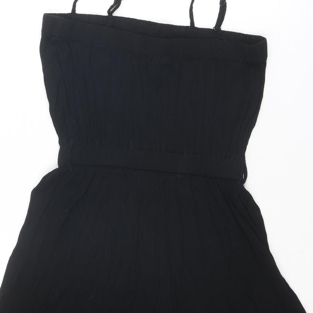 ASOS Womens Black Viscose Playsuit One-Piece Size 8 L3 in Pullover
