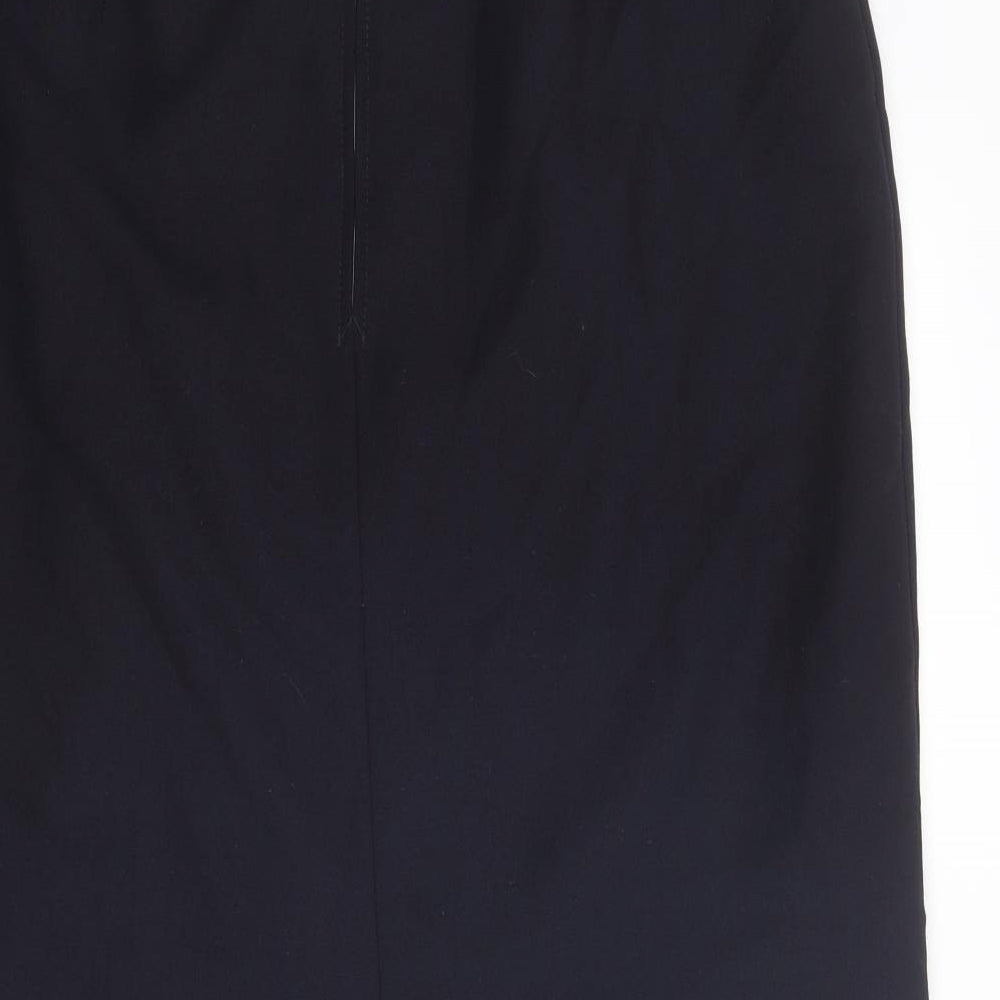 St Michael Womens Blue Polyester A-Line Skirt Size 20 Zip - Belt included