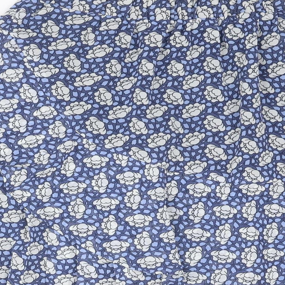 Marks & Spencer Womens Blue Geometric Polyester Swing Skirt Size 6