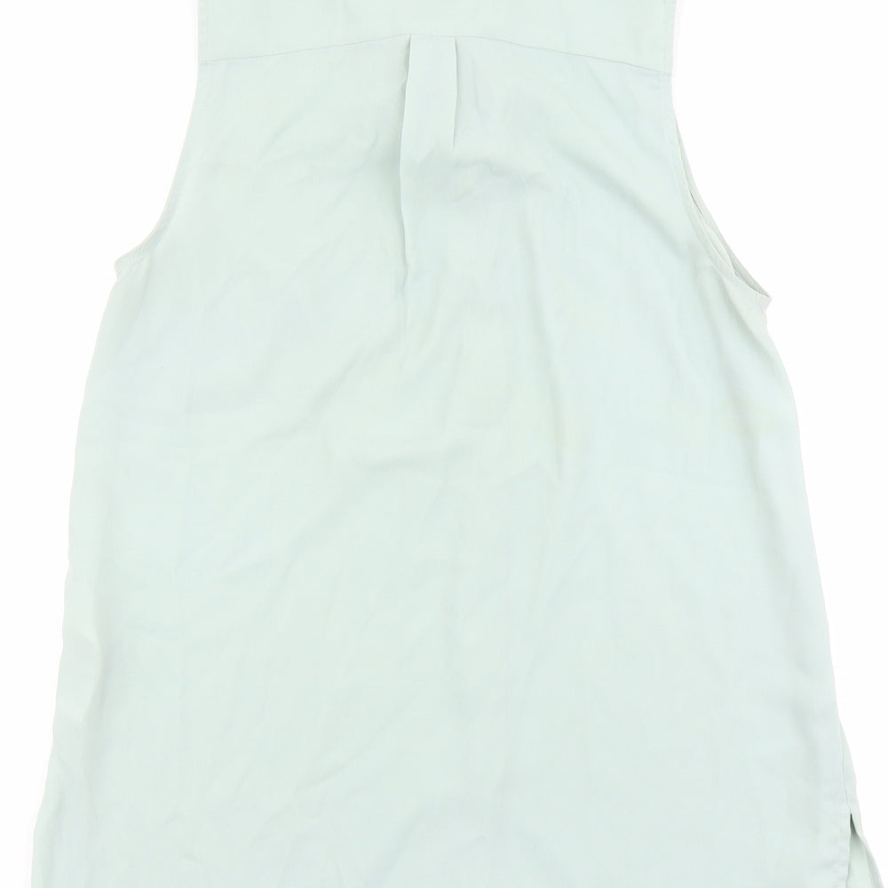 New Look Womens Green Polyester Basic Button-Up Size 10 Collared
