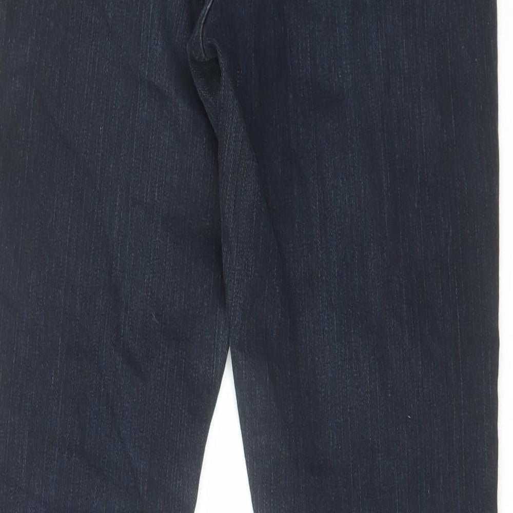 Disco Womens Blue Cotton Straight Jeans Size 8 L26 in Regular Zip