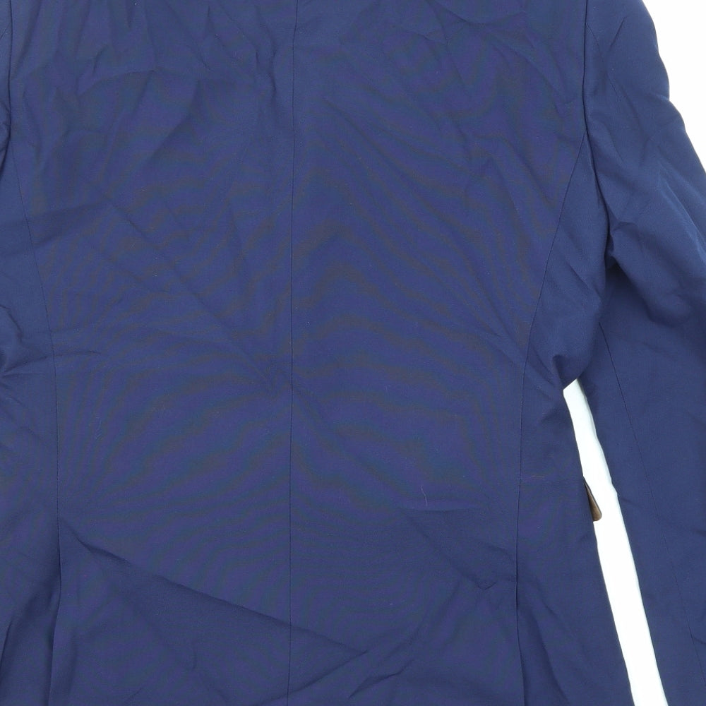 NEXT Mens Blue Polyester Jacket Suit Jacket Size 38 Regular