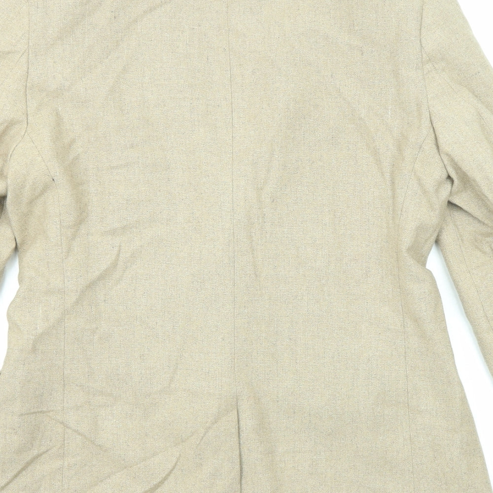 New Look Mens Beige Polyester Jacket Suit Size 38 Regular