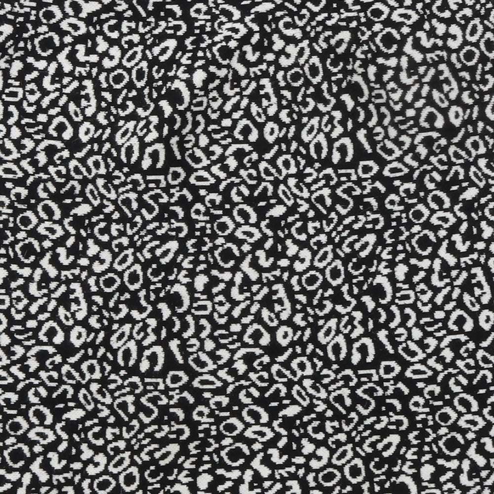QED London Womens Black Geometric Cotton A-Line Skirt Size S