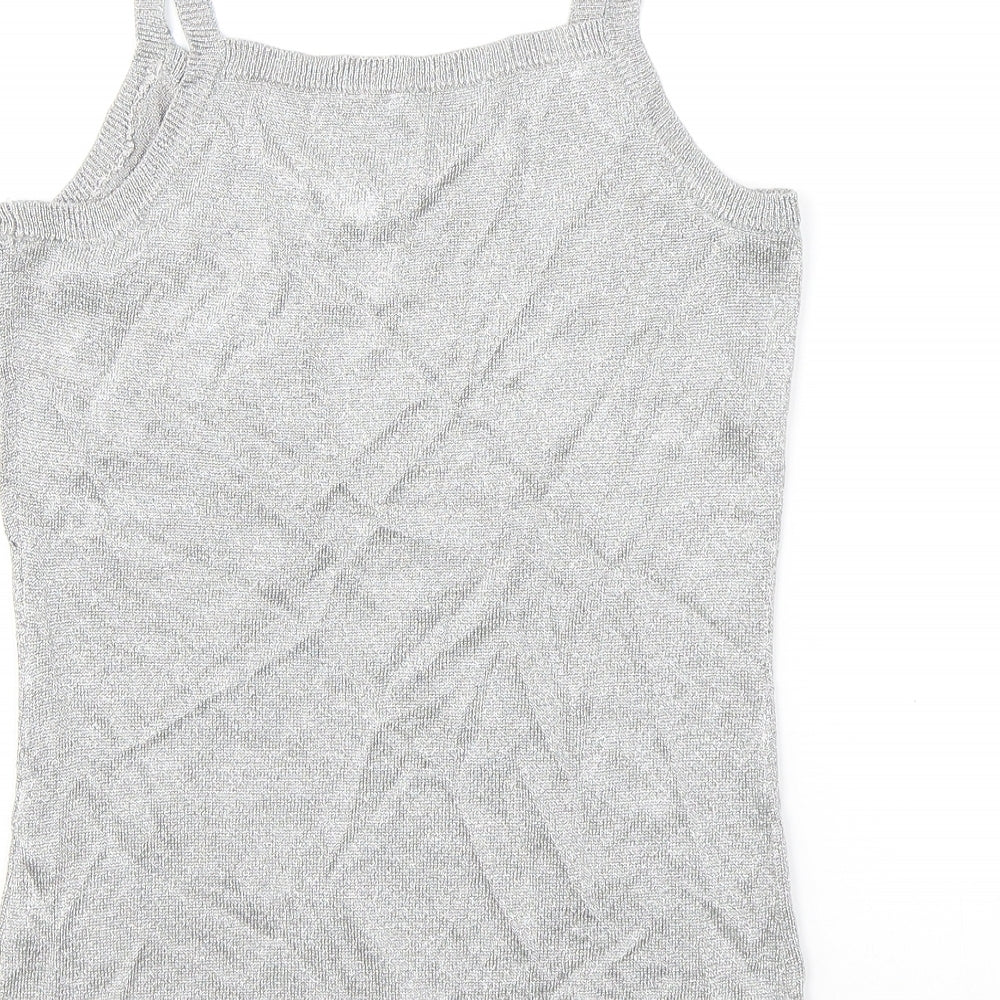 NEXT Womens Silver Viscose Camisole Tank Size 12 V-Neck