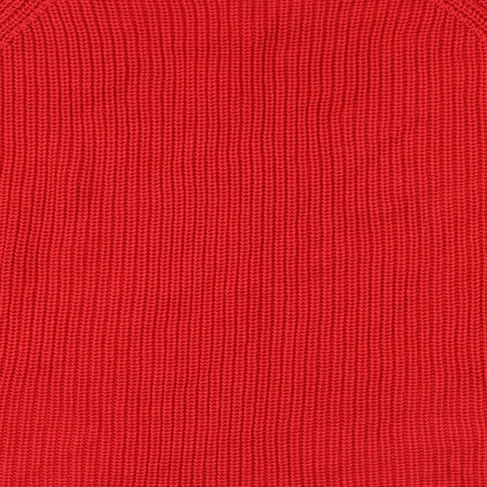 Target Womens Red Round Neck Cotton Pullover Jumper Size S