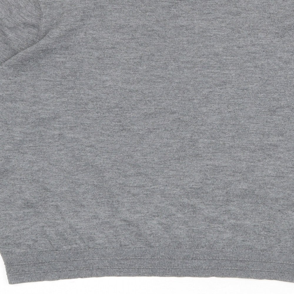 Topshop Womens Grey Round Neck Polyester Pullover Jumper Size 16