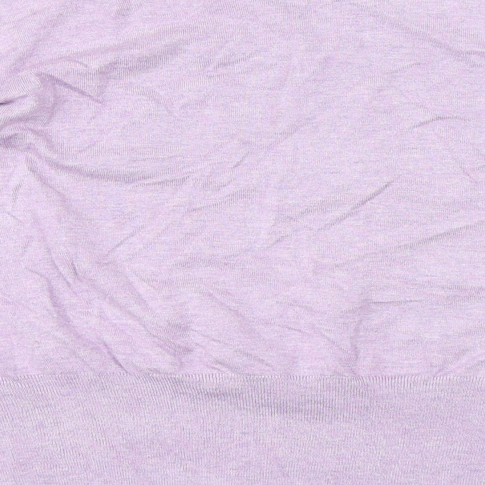 Marks & Spencer Womens Purple Round Neck Viscose Pullover Jumper Size L