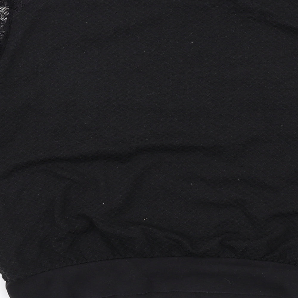 French Connection Womens Black Polyester Pullover Sweatshirt Size M Pullover