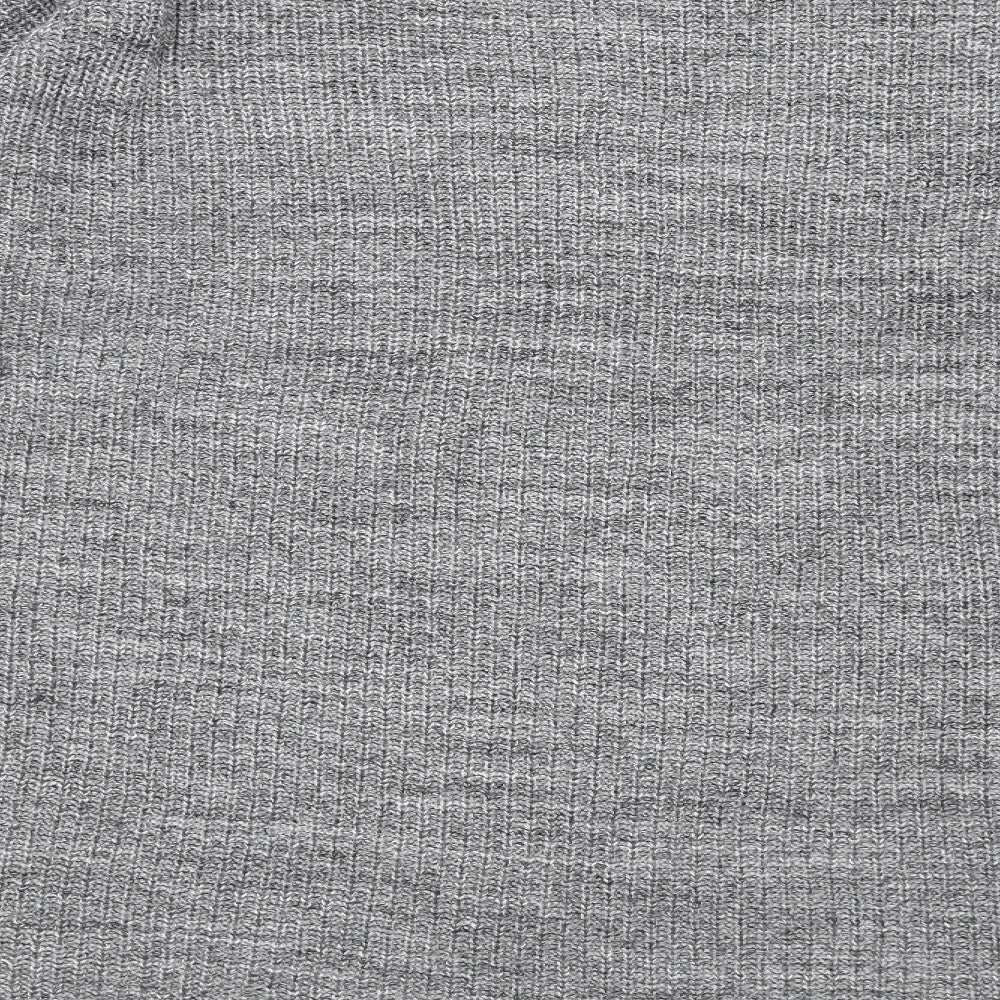 H&M Womens Grey Round Neck Cotton Pullover Jumper Size M