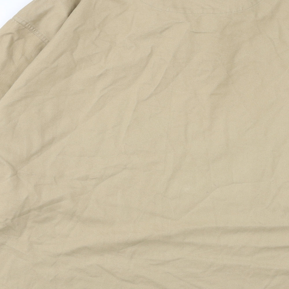 Maine Mens Brown Cotton Henley Sweatshirt Size M