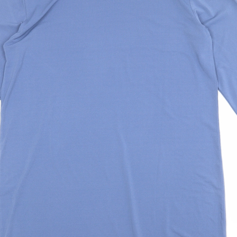 H&M Womens Blue Polyester A-Line Size M Round Neck Pullover