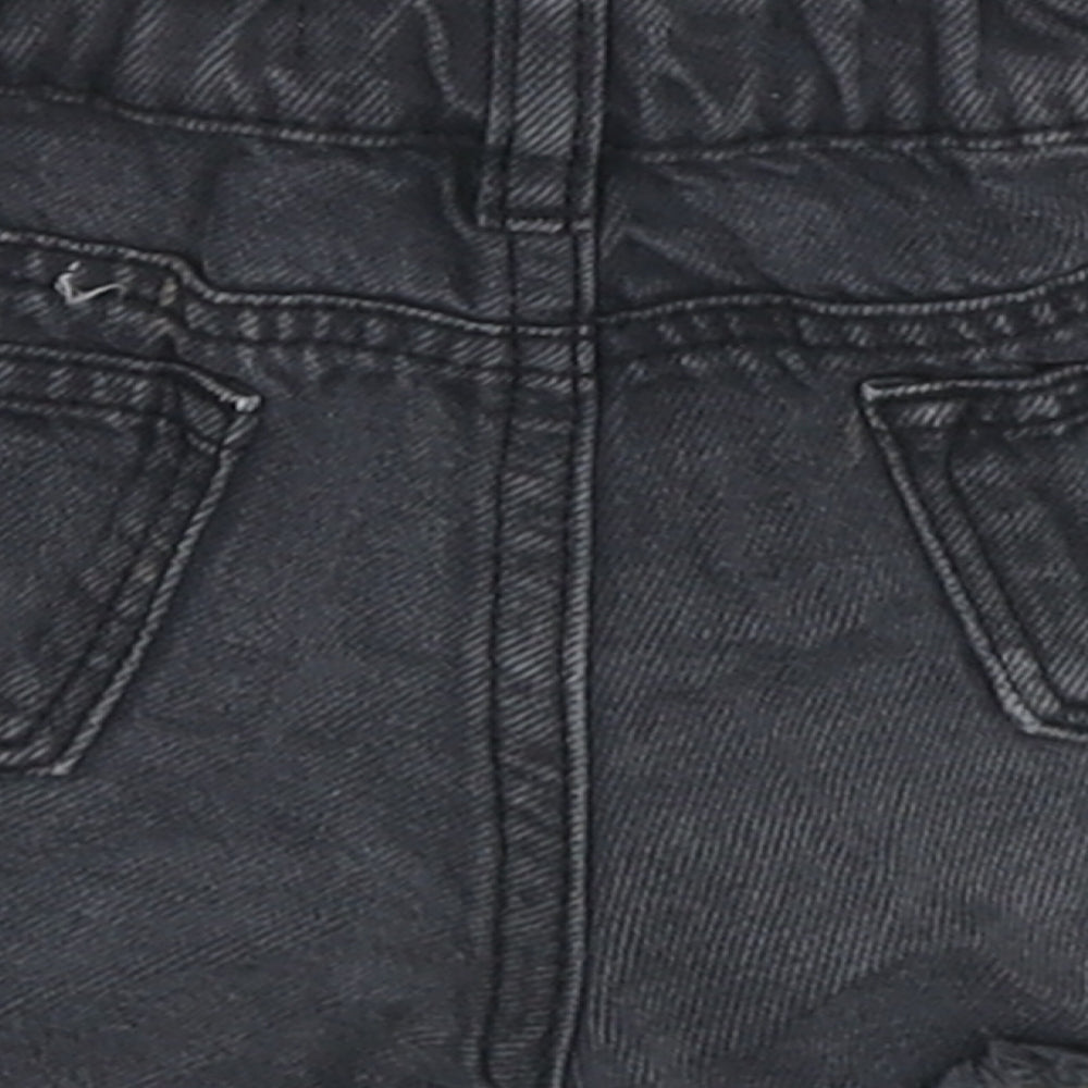 Marks & Spencer Girls Black Cotton Cut-Off Shorts Size 3-4 Years L3 in Regular Buckle