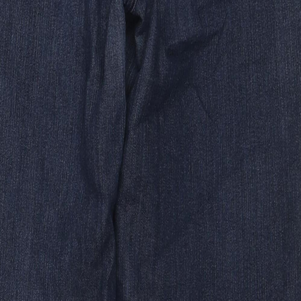 NYDJ Womens Blue Cotton Straight Jeans Size 10 L28 in Regular Zip