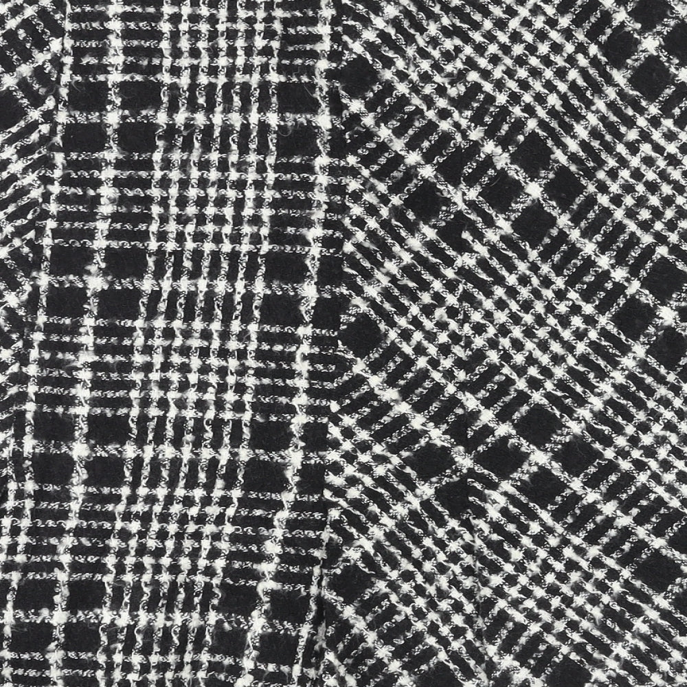 Zara Womens Multicoloured Plaid Acrylic A-Line Skirt Size 12 Zip