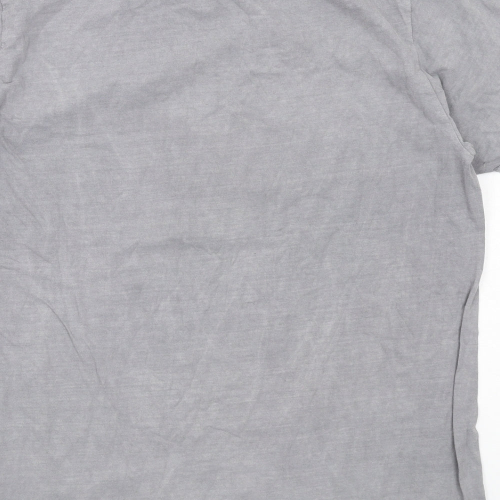 Missguided Womens Grey Cotton Basic T-Shirt Size S Round Neck - L'Armour Butterfly