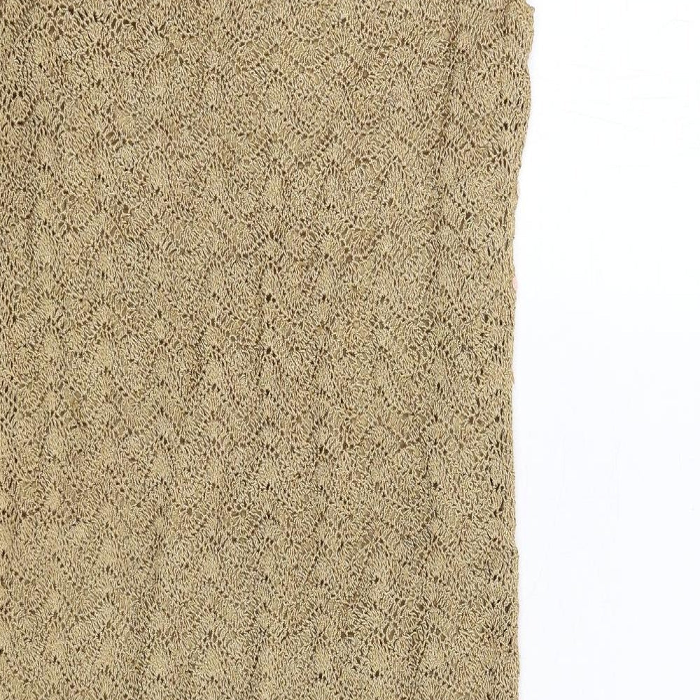 Principles Womens Beige Viscose A-Line Size L Round Neck Pullover