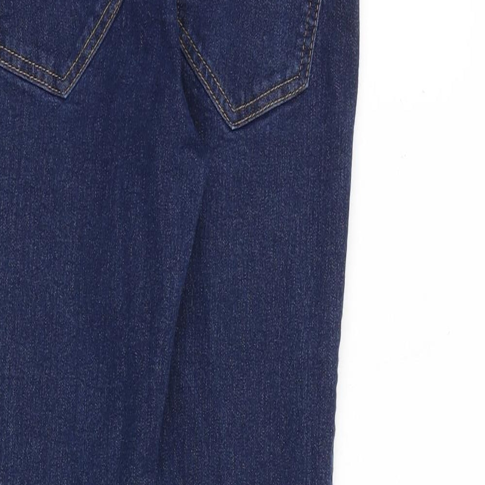 H&M Womens Blue Cotton Skinny Jeans Size 10 L28 in Regular Zip