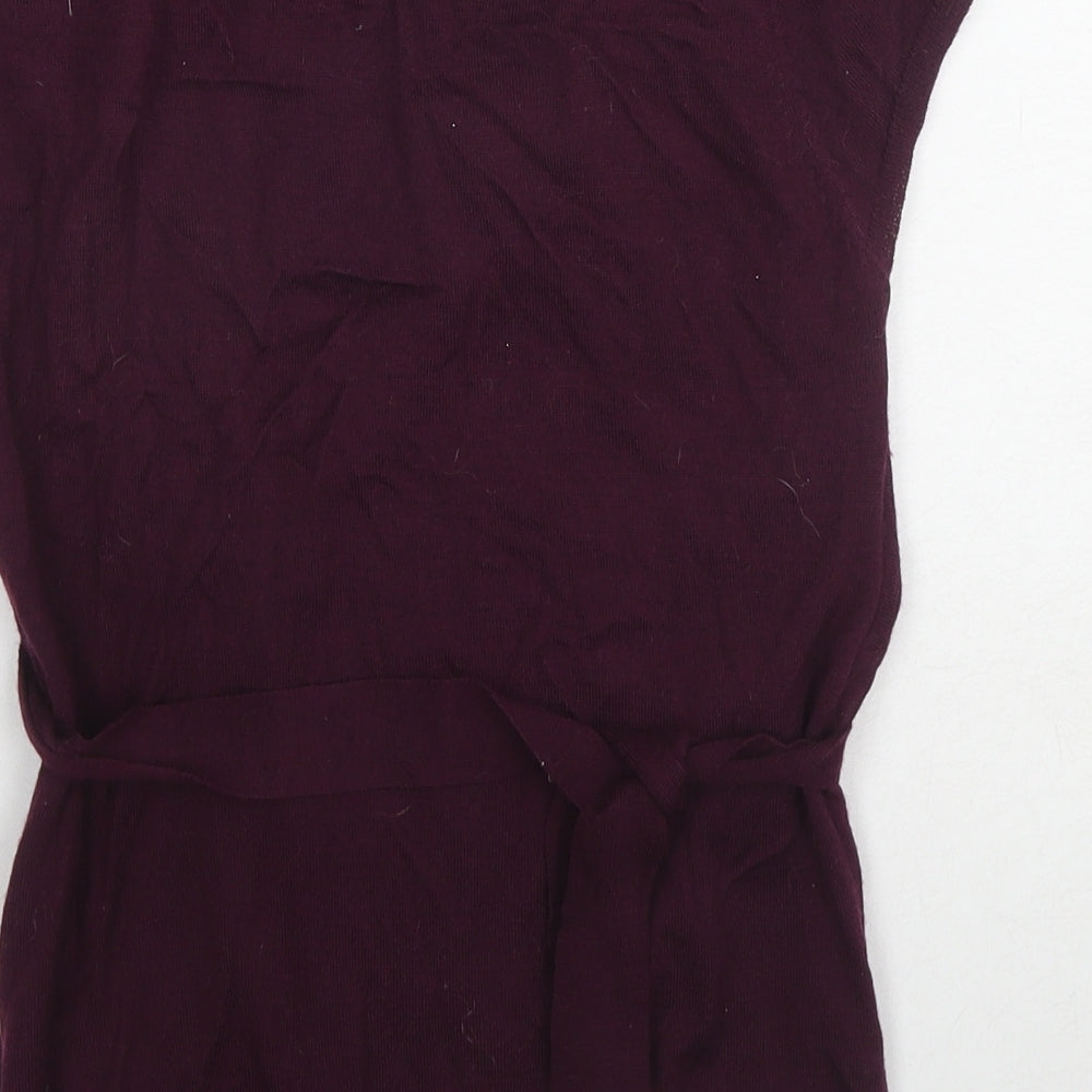 Phase Eight Womens Purple Round Neck Acrylic Pullover Jumper Size 12