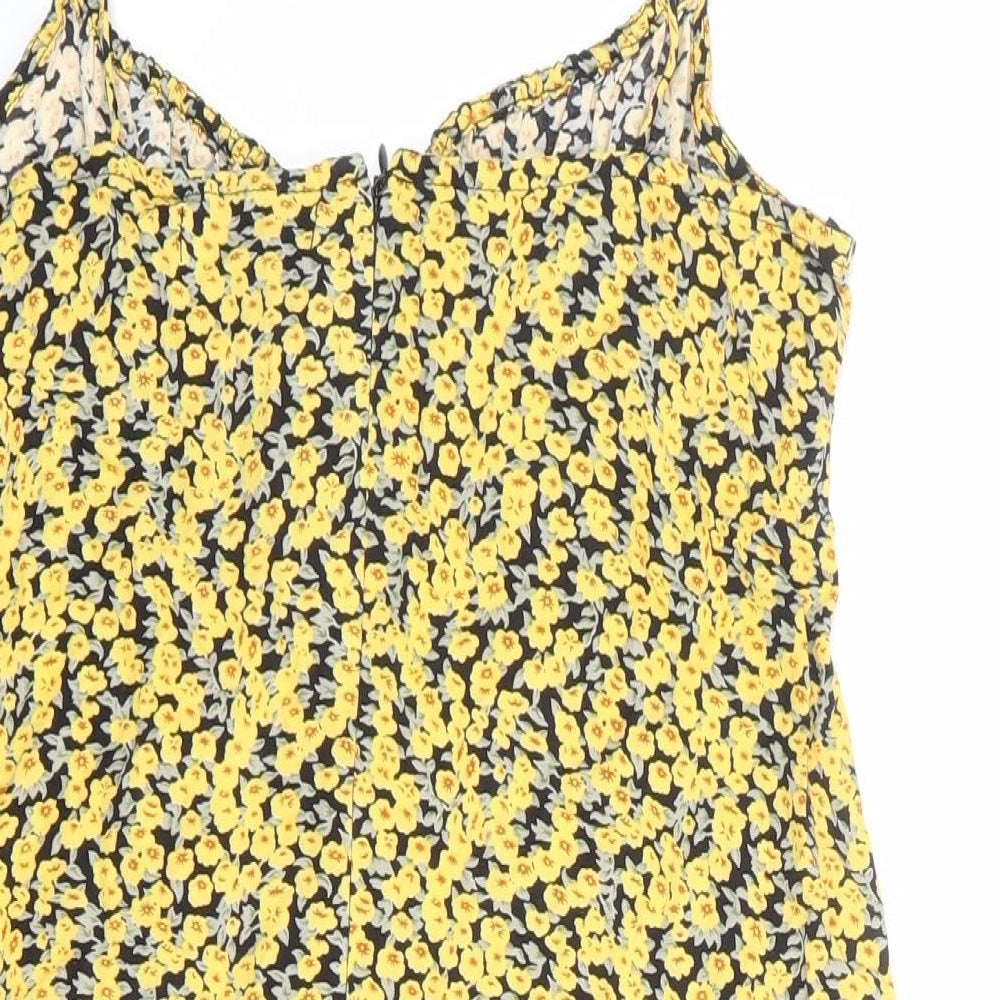 Motel Womens Multicoloured Floral Viscose Basic Tank Size M Round Neck