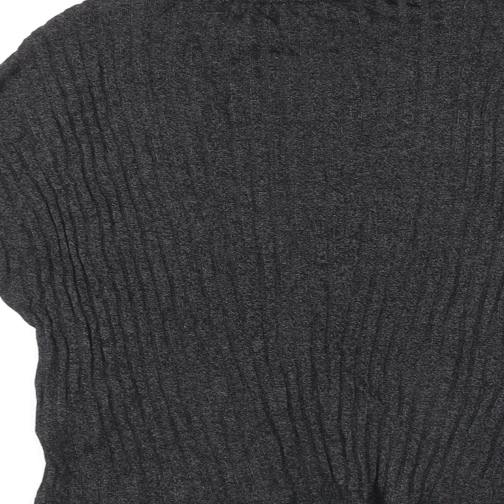 H&M Womens Black Viscose Basic T-Shirt Size M Round Neck