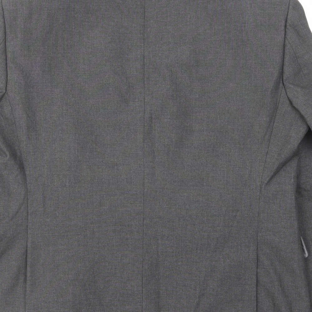 Marks & Spencer Mens Grey Polyester Jacket Suit Jacket Size 42 Regular