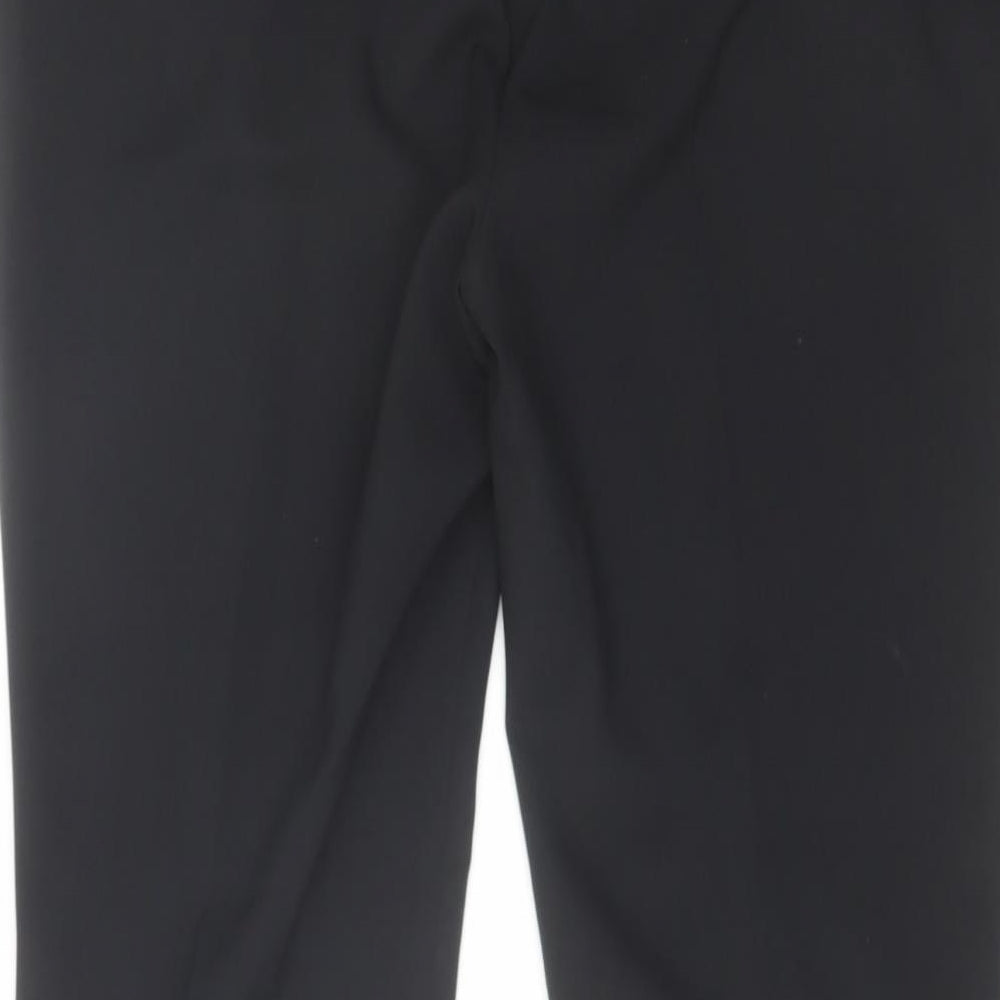 Next Womens Black Polyester Dress Pants Trousers Size 12 L29 in Regular Hook & Eye
