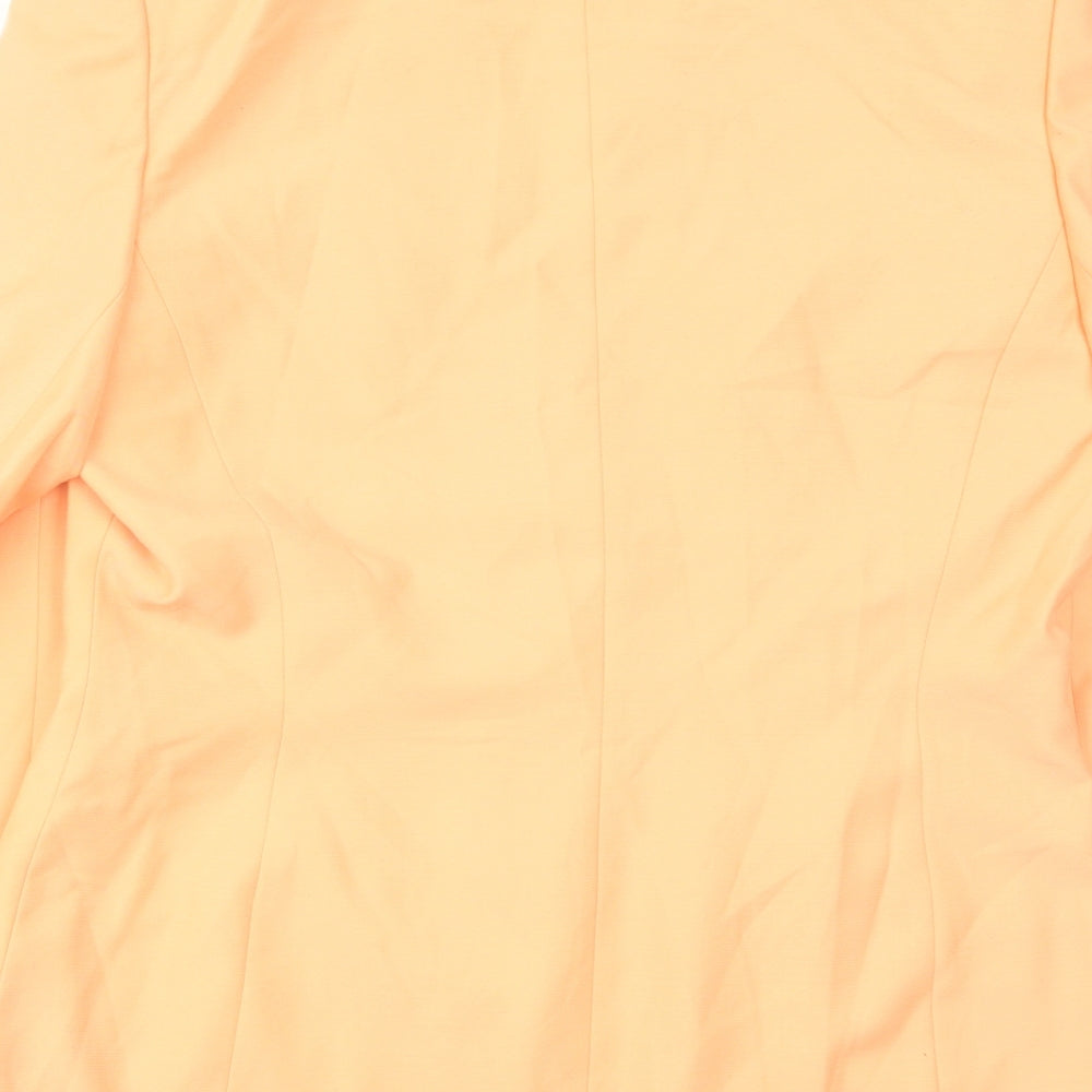 Mansfield Womens Orange Jacket Blazer Size 14 Button