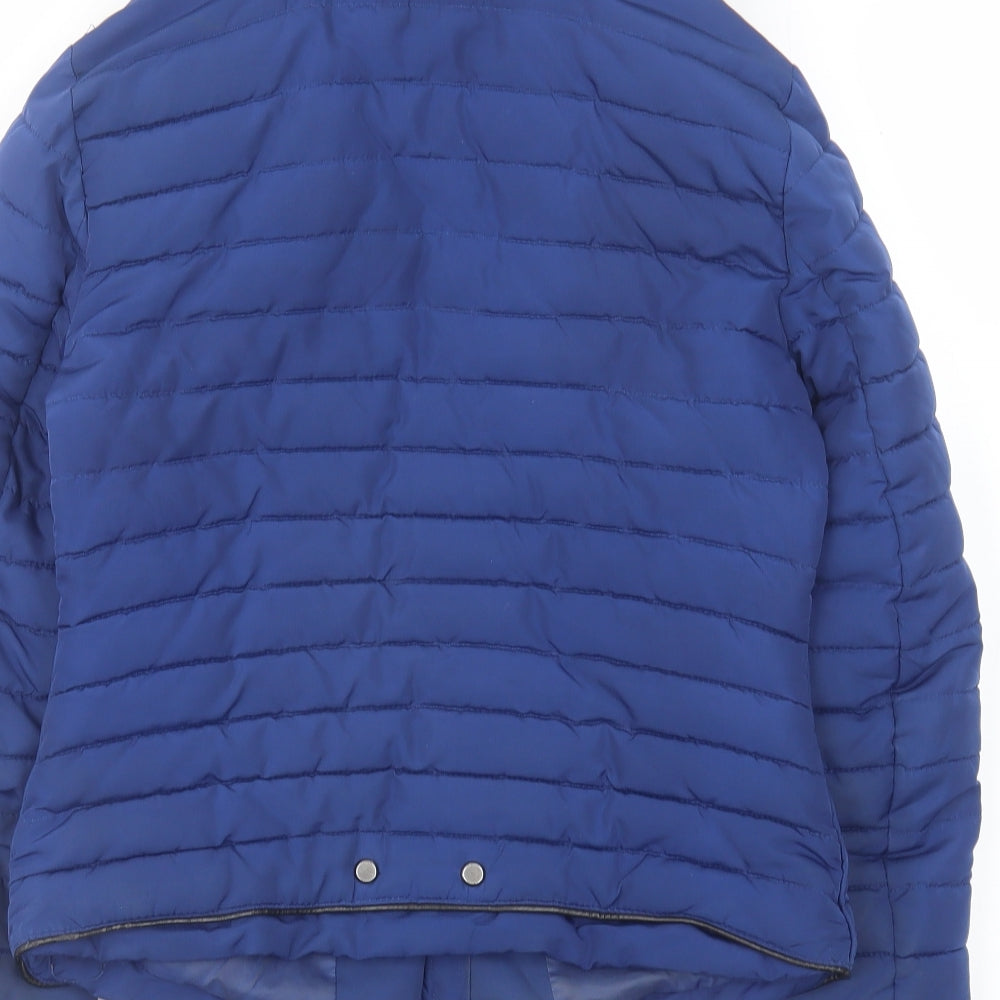 Zara Womens Blue Jacket Size S Zip