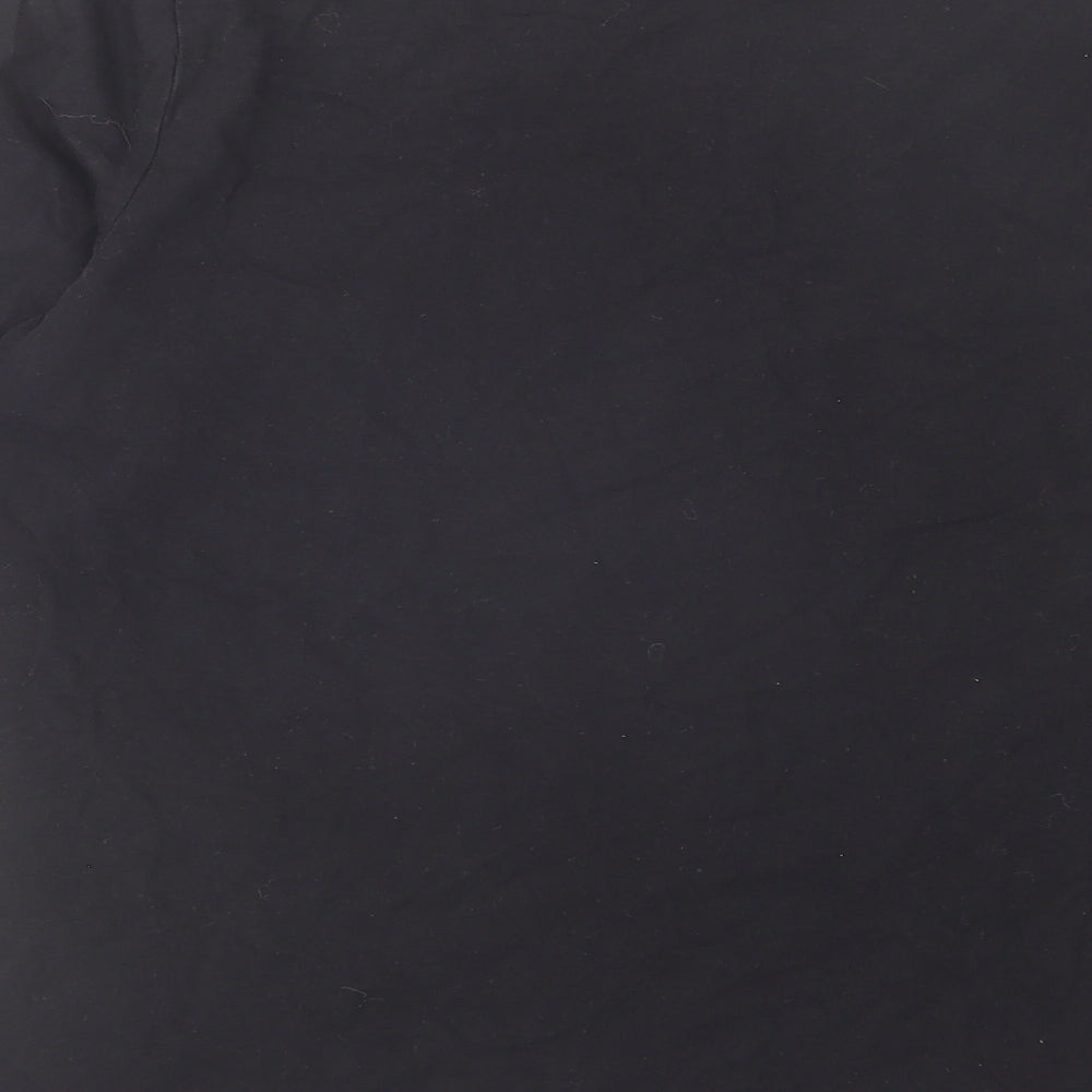 Talbots Womens Black Cotton Basic T-Shirt Size L Round Neck