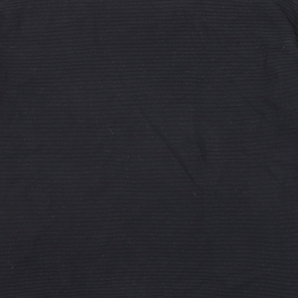 Sisley Womens Black Round Neck Cotton Pullover Jumper Size S