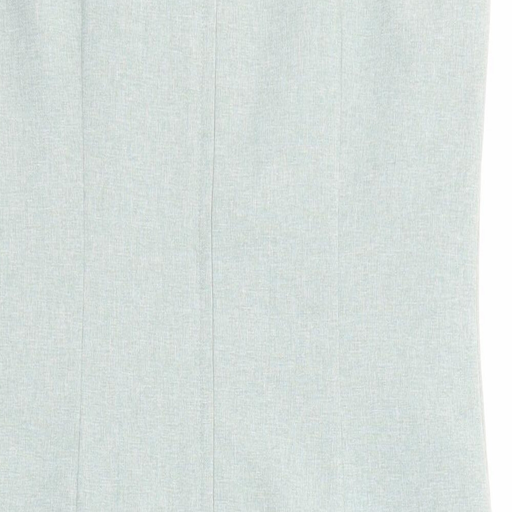 Classics Womens Green Polyester Pencil Dress Size 12 V-Neck Zip