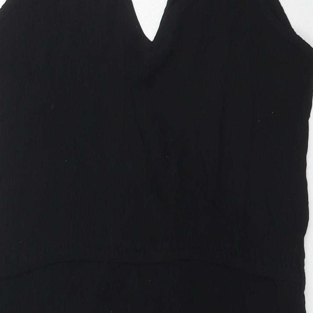 ASOS Womens Black Viscose Playsuit One-Piece Size 8 L3 in Pullover
