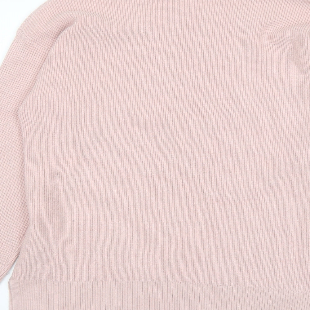 Marks & Spencer Womens Pink Round Neck Viscose Pullover Jumper Size M