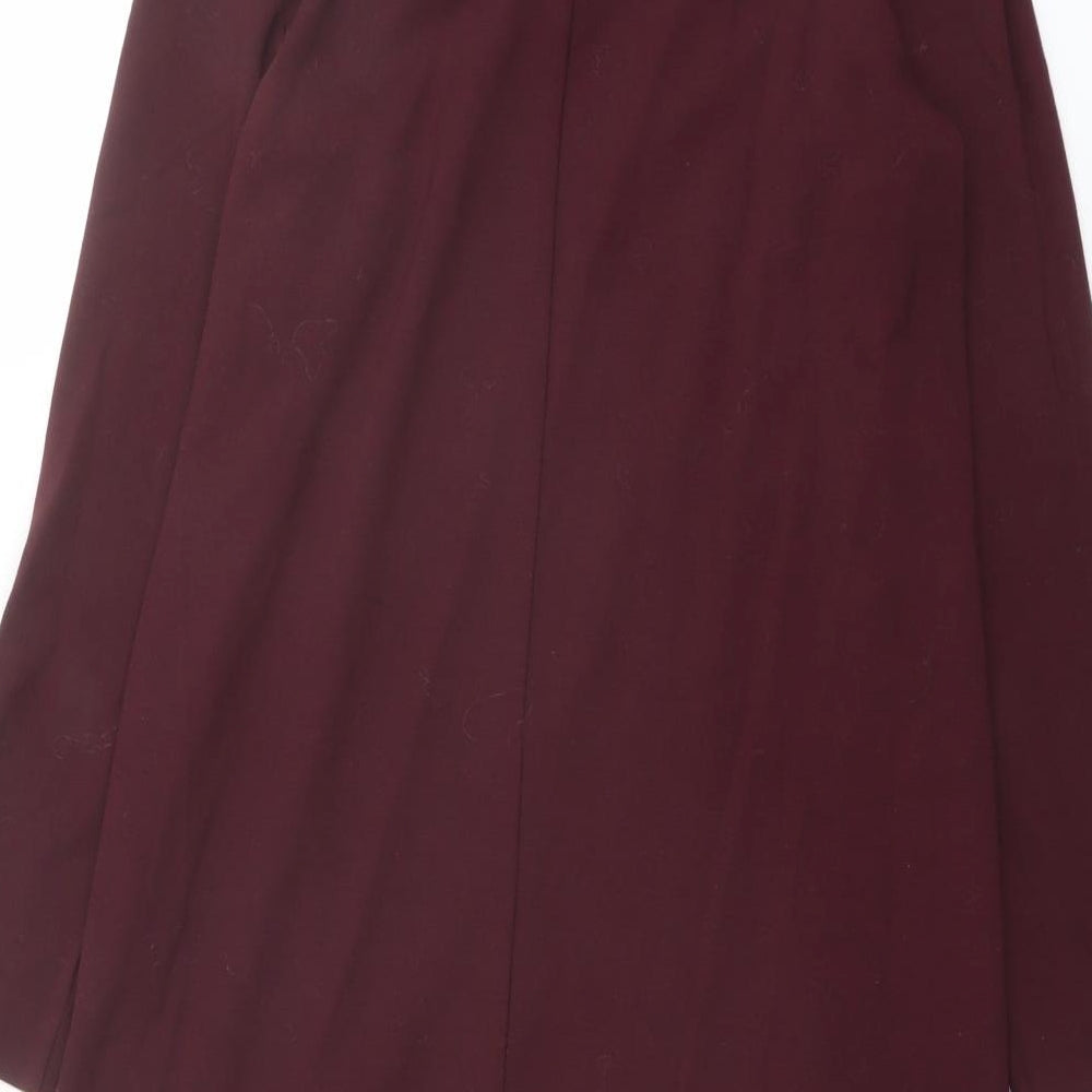 H&M Womens Red Viscose A-Line Size XS Boat Neck Pullover
