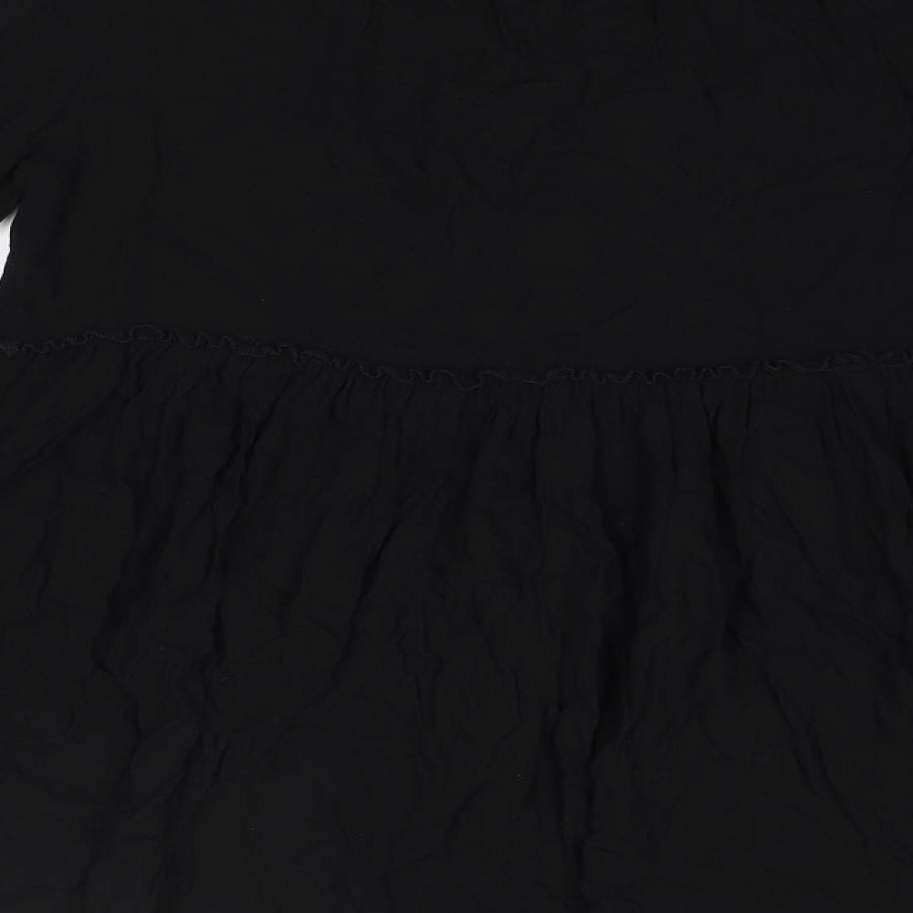Apricot Womens Black Viscose Basic Blouse Size 8 V-Neck