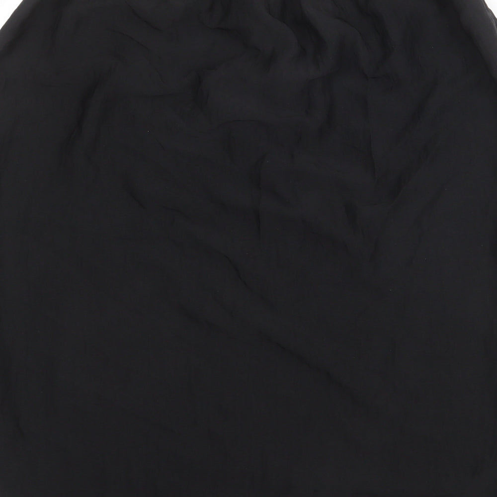 H&M Womens Black Polyester A-Line Skirt Size S